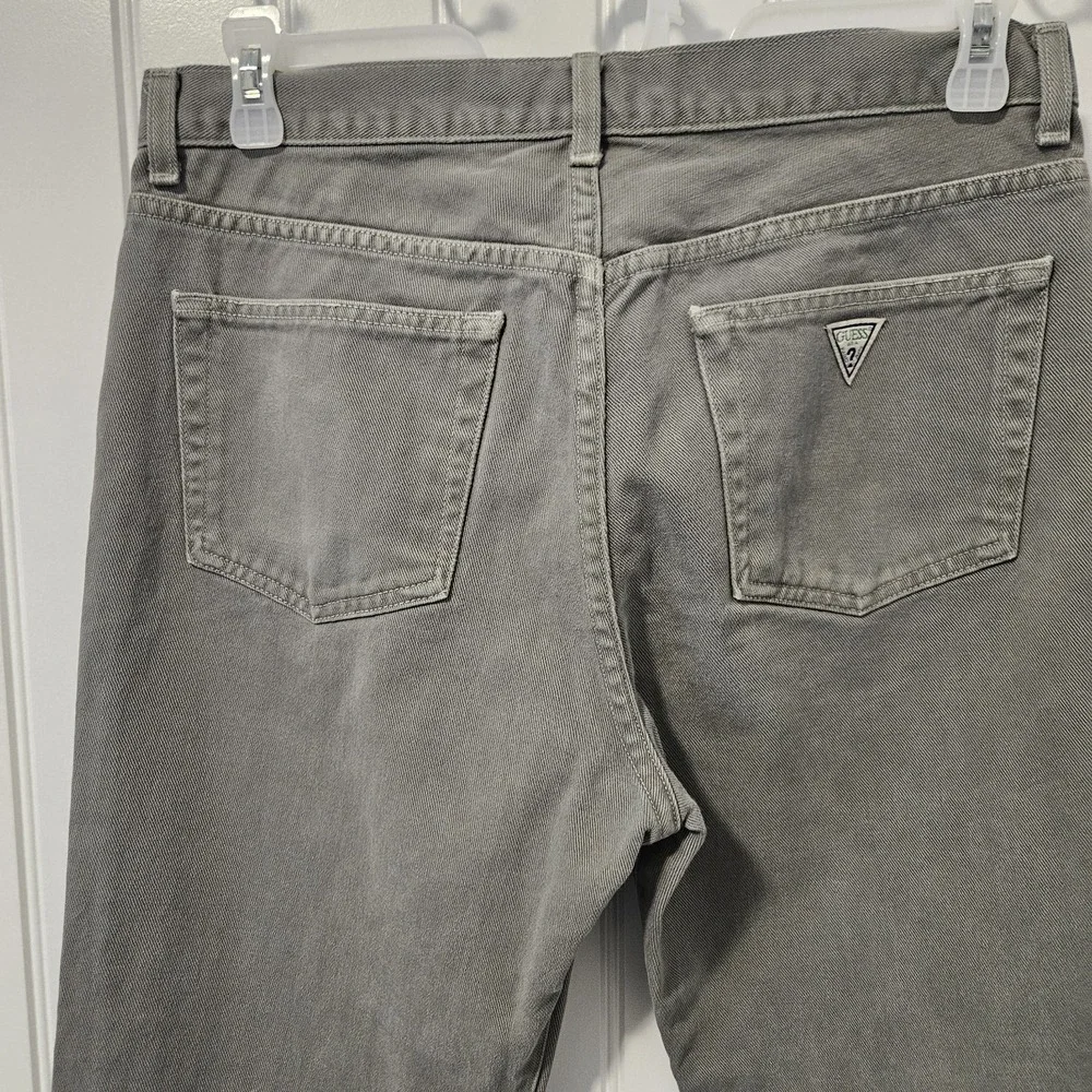 Vintage Guess Straight Fit Jeans Made In USA 1990s Size 33 X 30 Green Streetwear